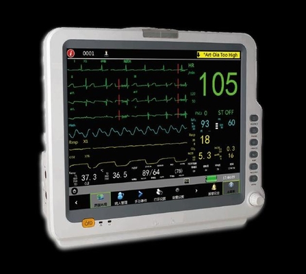17&quot; monitor paziente portatile dello schermo LCD, sistema di controllo di Icu di 5 cavi